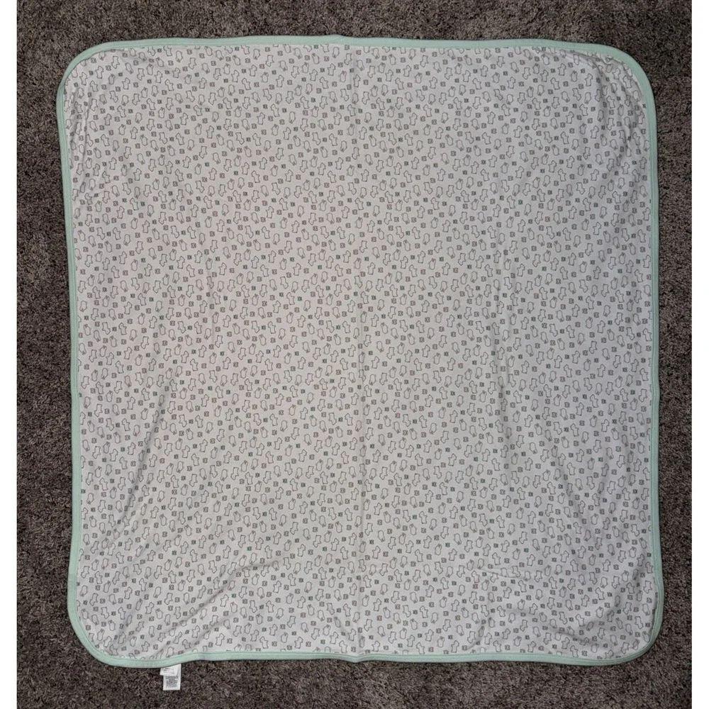 Precious Firsts Baby Blanket Owl Sheep Bear Lamb Cotton White Green Brown Carter